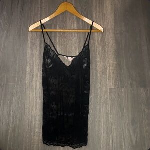 Victoria’s Secret Black Lace Camisole Slip Top Size Large